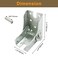 suiwotin Suiwotin 2pcs Folding Hinge Bracket Self Locking Hinges 90 Degree Foldable Table Bracket Heavy Duty Leg Fittings Angle Braces for Folding Table Workbench Bed Legs Zinc Plated Silver