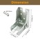 suiwotin Suiwotin 2pcs Folding Hinge Bracket Self Locking Hinges 90 Degree Foldable Table Bracket Heavy Duty Leg Fittings Angle Braces for Folding Table Workbench Bed Legs Zinc Plated Silver