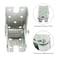 suiwotin Suiwotin 2pcs Folding Hinge Bracket Self Locking Hinges 90 Degree Foldable Table Bracket Heavy Duty Leg Fittings Angle Braces for Folding Table Workbench Bed Legs Zinc Plated Silver