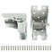 suiwotin Suiwotin 2pcs Folding Hinge Bracket Self Locking Hinges 90 Degree Foldable Table Bracket Heavy Duty Leg Fittings Angle Braces for Folding Table Workbench Bed Legs Zinc Plated Silver