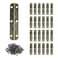 T Tulead Retro Bronze Door Hinges Iron Folding Butt Hinge Piano Hinges Jewelry Box Hinges 256x059 Cabinet Gate Closet Hinge Pack of 24 with Mounting Screws