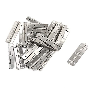 T Tulead Silver Cabinet Hinges 2x063 Butt Folding Hinges Outdoor Indoor Hinge Iron Door Hinge Pack of 24 with Mounting Screws