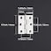 TamBee 40Pcs 17inch Folding Butt Hinges Mini Stainless Steel Hinge for Cabinet Cupboard Closet Door Home Furniture Hardware Boxes Gate Drawer Silver Tone