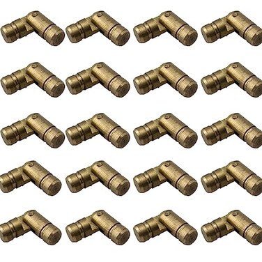 TAODAN 20PCS Invisible Brass Barrel Hinges Folding Support Hidden Concealed Cylinder Hinge for Jewelry Boxes Small Woodworking Projects Music Boxes Pencil Boxes Hardware Humidors etc