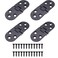 TAODAN 4PCS Black Zinc Alloy Folding Flap Hinge 78x29mm 180 Degree Countertop Desktop Dining Table