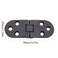 TAODAN 4PCS Black Zinc Alloy Folding Flap Hinge 78x29mm 180 Degree Countertop Desktop Dining Table