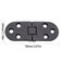 TAODAN 4PCS Black Zinc Alloy Folding Flap Hinge 78x29mm 180 Degree Countertop Desktop Dining Table
