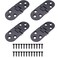 TAODAN 4PCS Black Zinc Alloy Folding Flap Hinge 78x29mm 180 Degree Countertop Desktop Dining Table