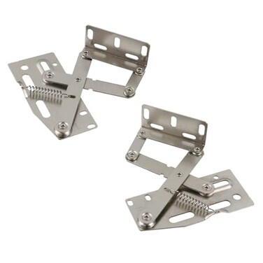 UTALIND 1 Pair Tip Out Tray Hinges 45 Degree Flip Down Hinge Scissor Spring Hinge for Kitchen SinkFront Drawer Bathroom Sink Cabinet