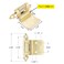 Vallecloud 10 Pack 5 Pair 38 Inset Gold Brass Nickel Self Closing Cabinet Hinges for Offset Kitchen Cabinet Door Face Frame Semi Concealed Kitchen Cabinet Hinges