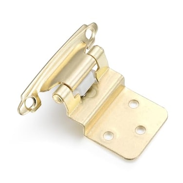Vallecloud 10 Pack 5 Pair 38 Inset Gold Brass Nickel Self Closing Cabinet Hinges for Offset Kitchen Cabinet Door Face Frame Semi Concealed Kitchen Cabinet Hinges