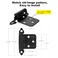 Vallecloud 10 Pack 5 Pair Matte Black Self Closing Cabinet Hinges for Flush Mount Kitchen Cabinet Door 12 Overlay Variable Face Frame Semi Concealed Kitchen Cabinet Hinges