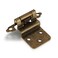 Vallecloud 4 Pack 2 Pair 38 Inset Antique Brass Self Closing Cabinet Hinges for Offset Kitchen Cabinet Door Face Frame Semi Concealed Kitchen Cabinet Hinges
