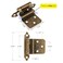 Vallecloud 4 Pack 2 Pair 38 Inset Antique Brass Self Closing Cabinet Hinges for Offset Kitchen Cabinet Door Face Frame Semi Concealed Kitchen Cabinet Hinges