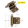 Vallecloud 4 Pack 2 Pair 38 Inset Antique Brass Self Closing Cabinet Hinges for Offset Kitchen Cabinet Door Face Frame Semi Concealed Kitchen Cabinet Hinges