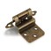 Vallecloud 4 Pack 2 Pair 38 Inset Antique Brass Self Closing Cabinet Hinges for Offset Kitchen Cabinet Door Face Frame Semi Concealed Kitchen Cabinet Hinges