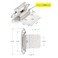Vallecloud 4 Pack 2 Pair 38 Inset Brushed Satin Nickel Self Closing Cabinet Hinges for Offset Kitchen Cabinet Door Face Frame Semi Concealed Kitchen Cabinet Hinges