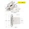 Vallecloud 4 Pack 2 Pair 38 Inset Brushed Satin Nickel Self Closing Cabinet Hinges for Offset Kitchen Cabinet Door Face Frame Semi Concealed Kitchen Cabinet Hinges