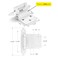 Vallecloud 4 Pack 2 Pair 38 Inset White Self Closing Cabinet Hinges for Offset Kitchen Cabinet Door Face Frame Semi Concealed Kitchen Cabinet Hinges