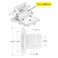 Vallecloud 4 Pack 2 Pair 38 Inset White Self Closing Cabinet Hinges for Offset Kitchen Cabinet Door Face Frame Semi Concealed Kitchen Cabinet Hinges