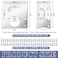 Yaocom 10 Pcs Cabinet Hinge Repair Kit Stainless Steel Silver Polished 5 Large 5 Small Repair Plates with 60 Screws