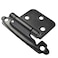 Y&Y Decor YY Decor Lot of 25 Pairs 50pcs Self Closing Overlay Flush Cabinet Hinges Black