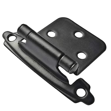Y&Y Decor YY Decor Lot of 25 Pairs 50pcs Self Closing Overlay Flush Cabinet Hinges Black