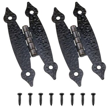 Zangc Red Antique Flat Hinges Decorative Hinges Hammercraft Face Frame Flush Mount H Hinges 346inch145inch 2PCS