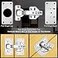 zqeven Zqeven 12Pack Cabinet Hinge Repair Kit Hinge Fixing Plates for Kitchen Cupboard Locker Cabinet Doors