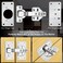 zqeven Zqeven 12Pack Cabinet Hinge Repair Kit Hinge Fixing Plates for Kitchen Cupboard Locker Cabinet Doors