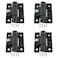 ZZHXSM 4pcs Adjustable Torque Hinge Black Door Hinge Nylon Plastic Butt Hinge for Wooden Box Furniture Electric Cabinet Hardware