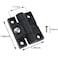 ZZHXSM 4pcs Adjustable Torque Hinge Black Door Hinge Nylon Plastic Butt Hinge for Wooden Box Furniture Electric Cabinet Hardware