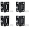 ZZHXSM 4pcs Adjustable Torque Hinge Black Door Hinge Nylon Plastic Butt Hinge for Wooden Box Furniture Electric Cabinet Hardware