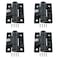 ZZHXSM 4pcs Adjustable Torque Hinge Black Door Hinge Nylon Plastic Butt Hinge for Wooden Box Furniture Electric Cabinet Hardware