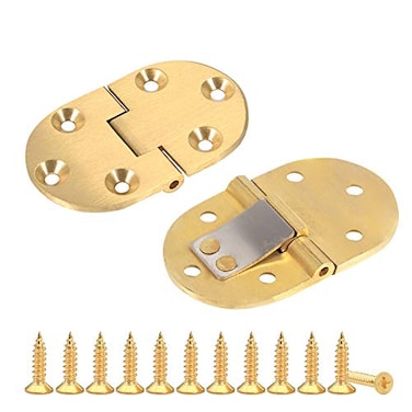 Saipor Saiper 90 Degree Solid Brass Butler Tray Hinges 2pcs Flip Top Hinge with Screws for Folding TablesSewing Machine Table Folding Hinges Furniture Accessories