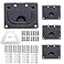 Thorn 3 Inch Boat Flush Hatch Lift Ring Pull Handle Black Coated Marine 316 Stainless Steel with Back Plate 4 Pack