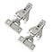 Probrico 2 Pairs4 Pack Kitchen Cabinet Hinges for Face Frame Cabinet Concealed Cabinet Hinges Brushed Satin Nickel with Mounting Screws