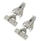 Probrico 2 Pairs4 Pack Kitchen Cabinet Hinges for Face Frame Cabinet Concealed Cabinet Hinges Brushed Satin Nickel with Mounting Screws