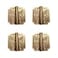 Tiazza 4Pcs Antique Brass Visible Small Hinges 2x2 Inches Furniture Cabinet Drawer Double Door Removable Hinges