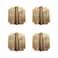 Tiazza 4Pcs Antique Brass Visible Small Hinges 2x2 Inches Furniture Cabinet Drawer Double Door Removable Hinges