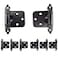 SDTC Tech 8Pack Overlay Cabinet Door Hinges Matte Black SelfClosing Flush Cabinet Hinges with Mounting Screws Face Mount