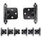 SDTC Tech 8Pack Overlay Cabinet Door Hinges Matte Black SelfClosing Flush Cabinet Hinges with Mounting Screws Face Mount
