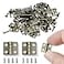 SDTC Tech 24Pack Mini Hinges 13x12mm 180 Degree Rotation Antique Butt Hinge with Mounting Nails for Jewelry Box Cabinet Closet Wooden Case Bronze