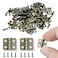 SDTC Tech 24Pack Mini Hinges 13x12mm 180 Degree Rotation Antique Butt Hinge with Mounting Nails for Jewelry Box Cabinet Closet Wooden Case Bronze