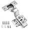 Kimdot Inset 35mm Cup European Hidden Hinge Clipon Plate for Easy Installation KitchenBathroom HeavyDuty Frameless Soft Close Hinge Four Hole Mounting Plate Hinges 2PCS
