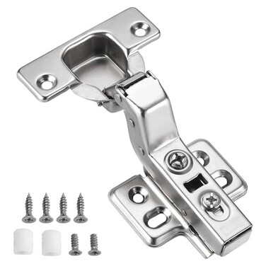 Kimdot Inset 35mm Cup European Hidden Hinge Clipon Plate for Easy Installation KitchenBathroom HeavyDuty Frameless Soft Close Hinge Four Hole Mounting Plate Hinges 2PCS