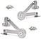 Kocent Lid Support Hinge Heavy Duty Lid Stay Hinges Folding Lid Support Hinge for CabinetClosetWardrobe or Toy Box Slided Down The Flap Lid Without Smashing Fingers40lb110 Degree 2 PC