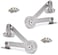 Kocent Lid Support Hinge Heavy Duty Lid Stay Hinges Folding Lid Support Hinge for CabinetClosetWardrobe or Toy Box Slided Down The Flap Lid Without Smashing Fingers40lb110 Degree 2 PC