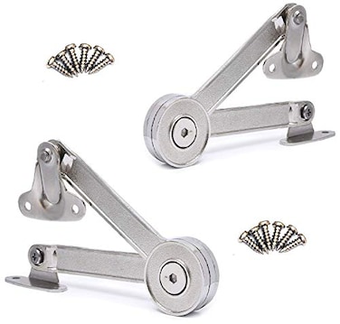 Kocent Lid Support Hinge Heavy Duty Lid Stay Hinges Folding Lid Support Hinge for CabinetClosetWardrobe or Toy Box Slided Down The Flap Lid Without Smashing Fingers40lb110 Degree 2 PC