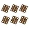 Mcredy Small Hinges for Wooden Box1 Inch Mini Hinge with Mounting Screws Butt Hinges BronzePack of 6